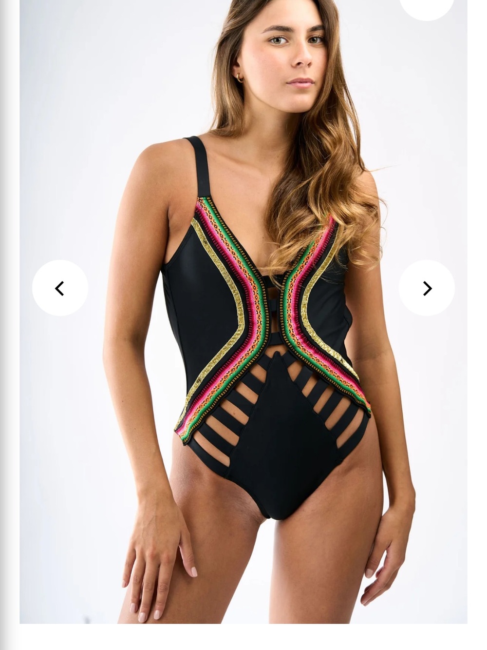 ADG Embellished Purple One-Piece Swimsuit with Gold Trim